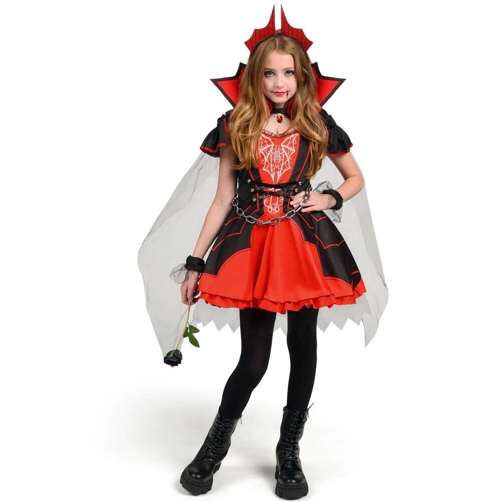 Spooktacular Creations Girls Vampire Costume Size Medium Halloween